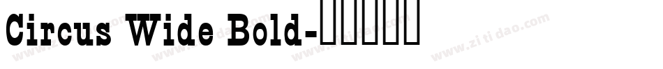 Circus Wide Bold字体转换